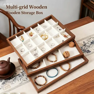 Multi-grid jewelry storage tray