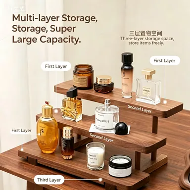 Wooden stepped display rack